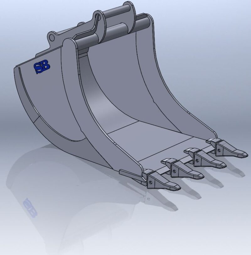 Graveskuffe forlenget front for gravelaster