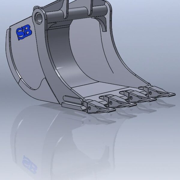 Graveskuffer forlenget front for gravemaskin