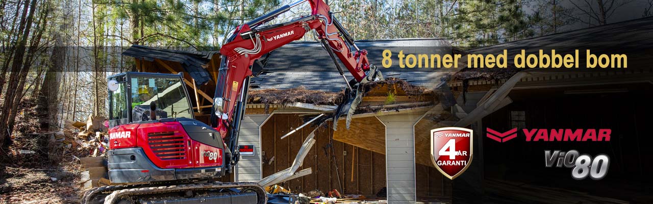 Yanmar vio80 i arbeid