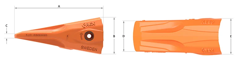 C REX Excavator tooth GPE Duo View 72